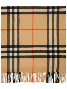 Burberry: Бежевый шарф 