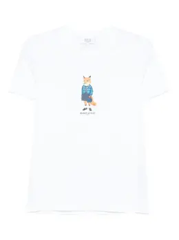 Maison Kitsuné: Футболка с принтом 