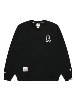 AAPE BY *A BATHING APE®: Чёрный свитшот 