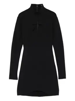 Mugler: Платье с длинным рукавом 