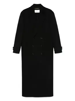 Saint Laurent: Двубортное пальто 