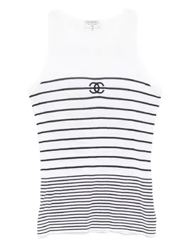 CHANEL Pre-Owned: Белая майка 
