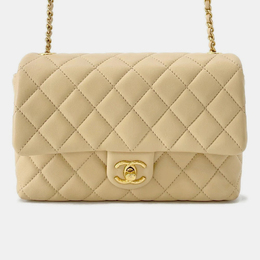 Chanel: Бежевая сумка 