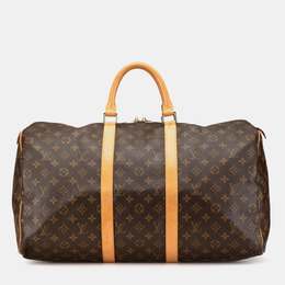 Louis Vuitton: Коричневая дорожная сумка  Keepall 50