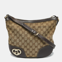 Gucci: Бежевая сумка через плечо  GG