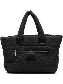 CHANEL Pre-Owned: Чёрная сумка-шоппер 