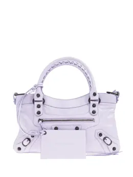 Balenciaga: Фиолетовая сумка-шоппер 