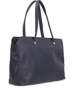 Longchamp: Синяя сумка-шоппер  Le Foulonné