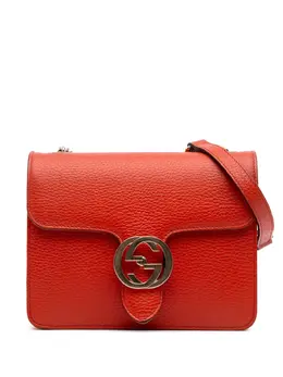 Gucci Pre-Owned: Серебристая сумка через плечо 