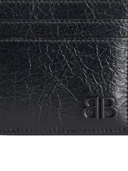 Balenciaga: Чёрный картхолдер 
