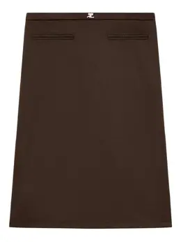 Courrèges: Коричневая юбка 