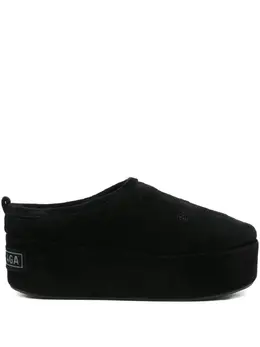 Balenciaga: Чёрные сабо 