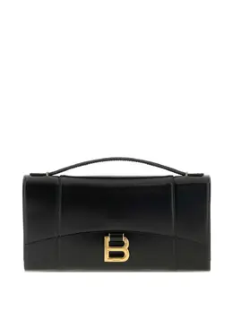 Balenciaga: Чёрная сумка-шоппер  Hourglass