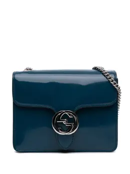 Gucci Pre-Owned: Серебристая сумка через плечо 