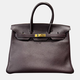 Hermes: Фиолетовая сумка  Birkin 35