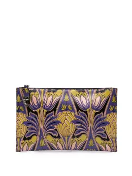 Prada Pre-Owned: Клатч с растительным принтом 