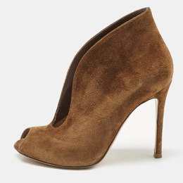 Gianvito Rossi: Коричневые ботинки  Vamp