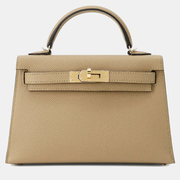 Hermes: Бежевая сумка  Kelly