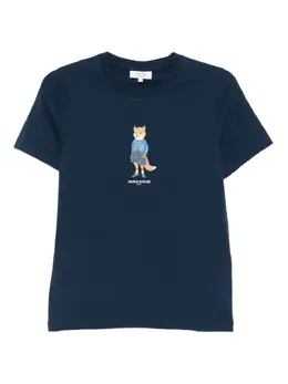 Maison Kitsuné: Футболка с принтом 