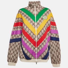 Gucci: Бежевая куртка  GG