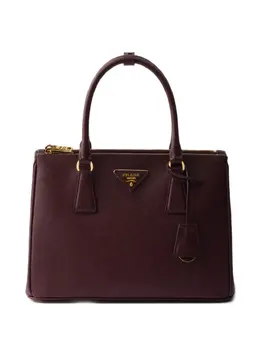 Prada: Бордовая сумка-шоппер 
