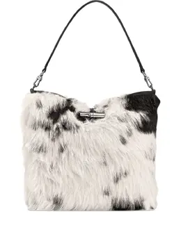 Longchamp: Чёрная сумка  Roseau