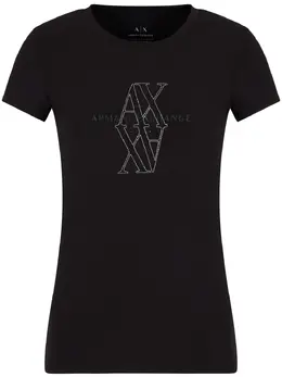 Armani Exchange: Чёрная футболка 