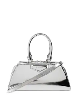 Givenchy: Серебристая сумка-шоппер  Antigona