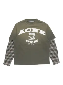 Acne Studios: Тёмная футболка 