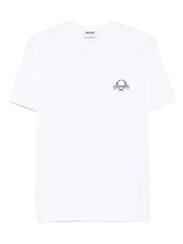 Moschino: Белая футболка 