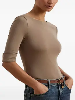 Lauren Ralph Lauren: Бежевая футболка 