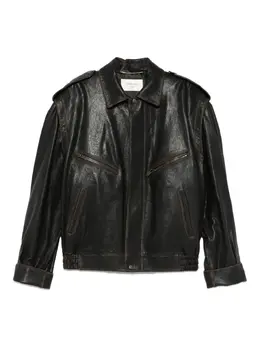 Saint Laurent: Кожаная куртка 