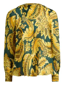 ETRO: Блуза с цветочным принтом 