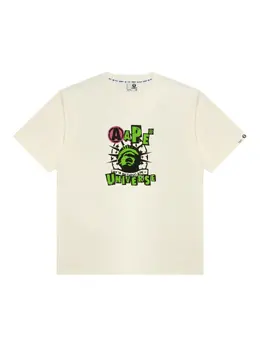 AAPE BY *A BATHING APE®: Белая футболка 