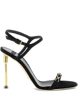 Elisabetta Franchi: Чёрные сандалии 