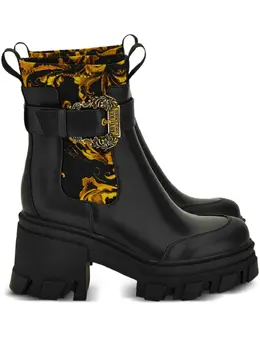 Versace Jeans Couture: Чёрные ботинки 