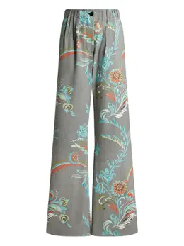 ETRO: Брюки с растительным принтом 