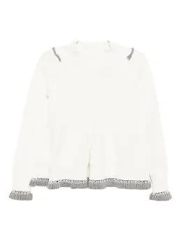 sacai: Белый свитер 