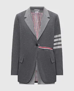 Thom Browne: Серый жакет 
