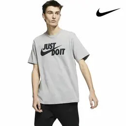 NIKE: Серая футболка  Just Do It