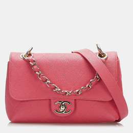 Chanel: Розовая сумка через плечо 