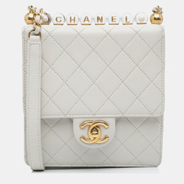 Chanel: Светлая сумка через плечо 