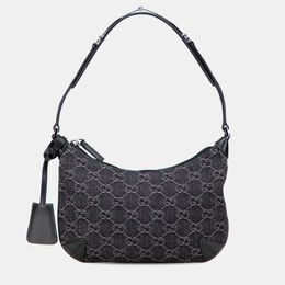 Gucci: Чёрная сумка  Horsebit
