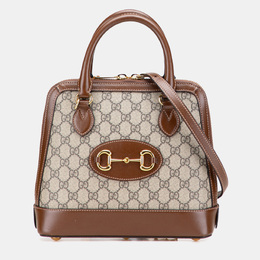 Gucci: Коричневая сумка  Horsebit 1955