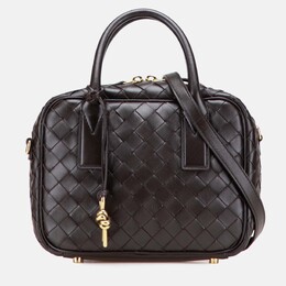 Bottega Veneta: Коричневая сумка  Intrecciato
