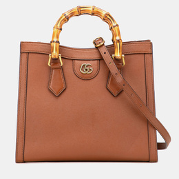 Gucci: Коричневая сумка  Bamboo