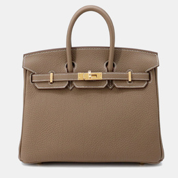 Hermes: Коричневая сумка-шоппер  Birkin 25