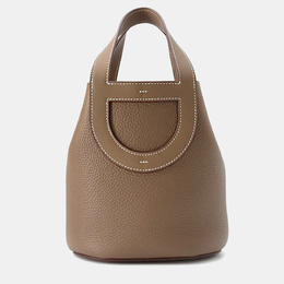 Hermes: Коричневая сумка-шоппер 