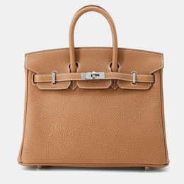 Hermes: Коричневая сумка-шоппер  Birkin 25