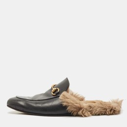 Gucci: Чёрные сабо  Princetown